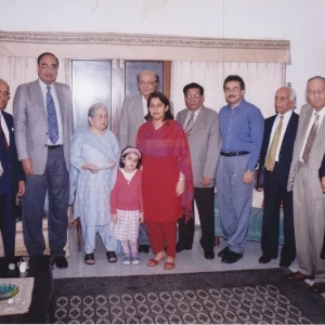 Kamal e Fan Award ceremony at Ada Jafarey's residence. To the left of Ada are Zehra Nigah and Mushtaq Yusufi. To her right are Jamil Jalabi, Farman Fatehpuri, Mushfiq Khwaja and Iftikhar Arif. Also seen in the picutre are Maha, Aamir and Asra standing next to her grandmother. (Karachi 2004) Kamal e Fan Award ceremony at Ada Jafarey's residence. To the left of Ada are Zehra Nigah and Mushtaq Yusufi. To her right are Jamil Jalabi, Farman Fatehpuri, Mushfiq Khwaja and Iftikhar Arif. Also seen in the picutre are Maha, Aamir and Asra standing next to her grandmother. (Karachi 2004)