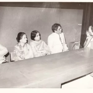 Urdu Markaz London. An evening with Ada Jafarey. Also seen in the picture are Zehra Nigah and Iftikhar Arif. (London, 1985) Urdu Markaz London. An evening with Ada Jafarey. Also seen in the picture are Zehra Nigah and Iftikhar Arif. (London, 1985)
